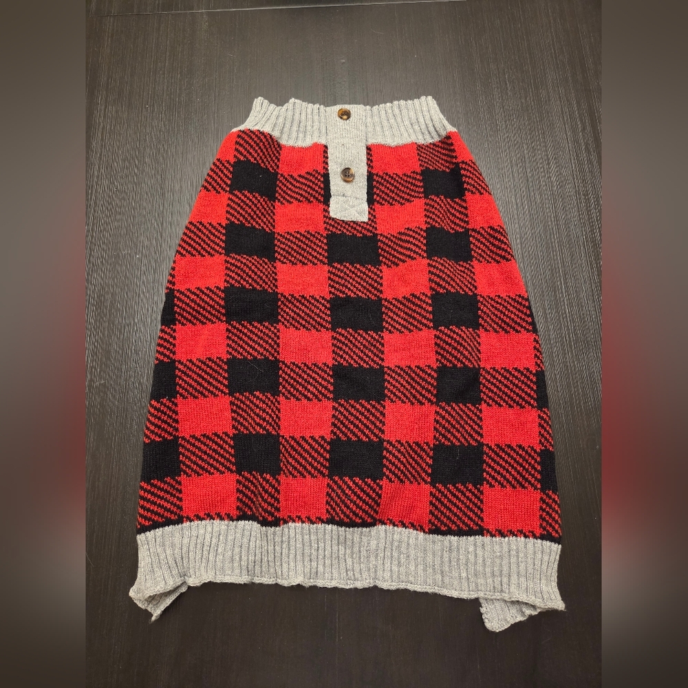 Plaid dog sweater